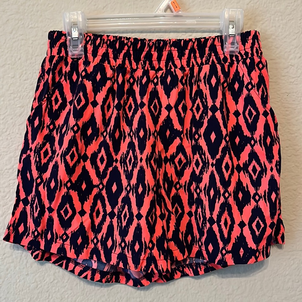 Faded Glory Pink and Navy Aztec Print Girls Shorts